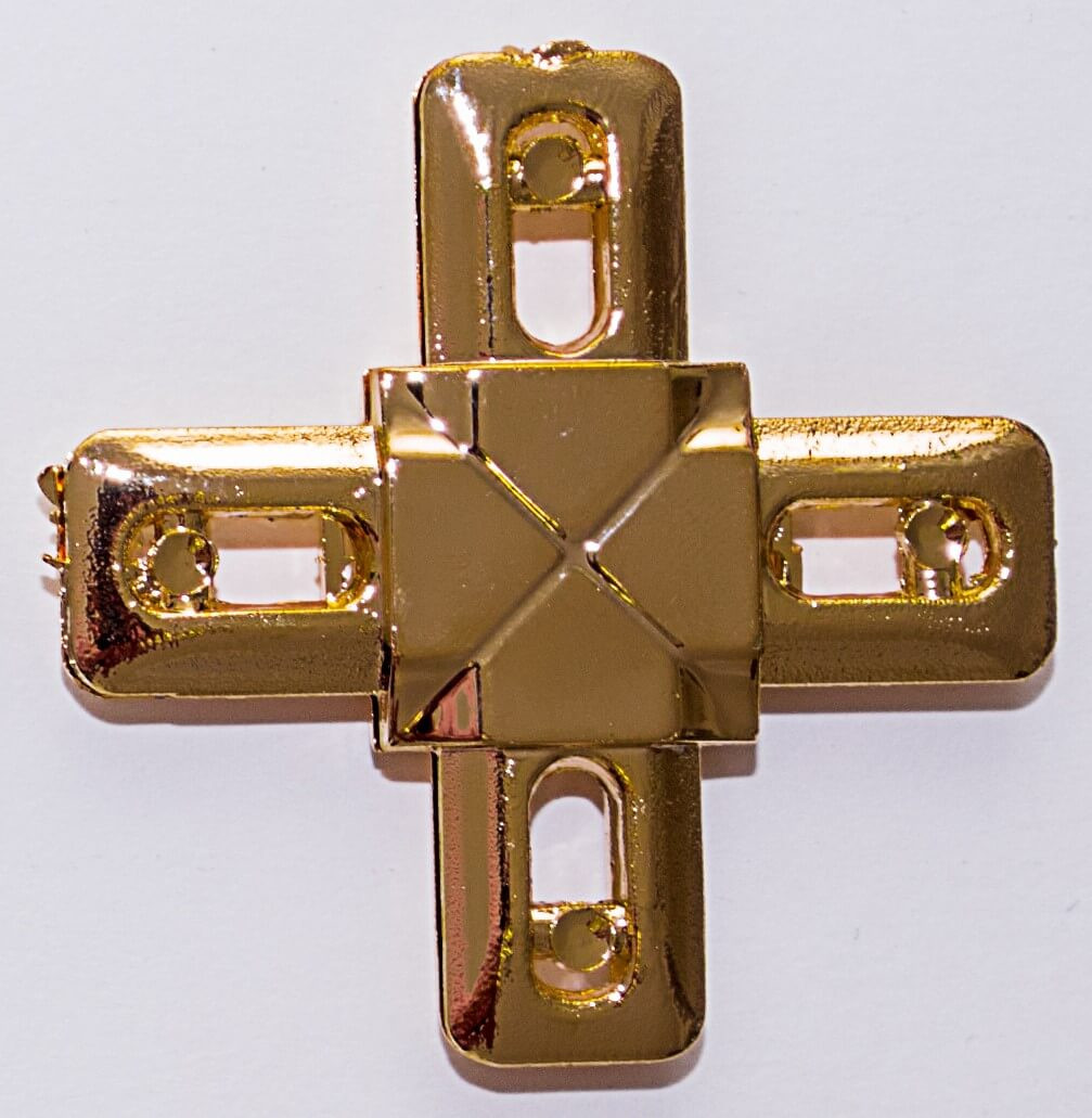 Центральный крест золото, хром (пластик) - фото - 2