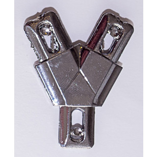 Y-обр соед. под 55 град, золото, хром (пластик) - фото - 2