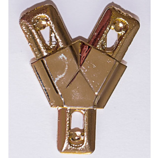 Y-обр соед. под 55 град, золото, хром (пластик) - фото - 1