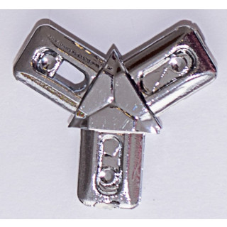 Y-обр соед. под 125 град, золото, хром (пластик) - фото - 1