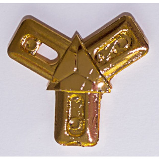 Y-обр соед. под 125 град, золото, хром (пластик) - фото - 2