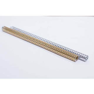 Профиль перфорированный 8х8мм, золото/хром - фото - 3