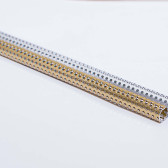 Профиль перфорированный 8х8мм, золото/хром - фото - 3