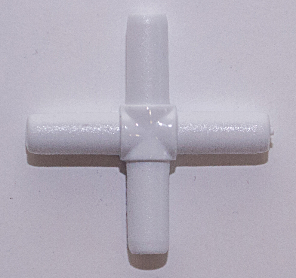 Центральный крест белый/золото/хром (пластик) - фото - 3