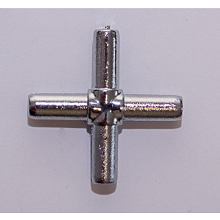 Центральный крест белый/золото/хром (пластик) - фото - 1