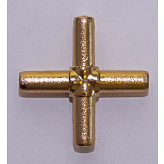 Центральный крест белый/золото/хром (пластик) - фото - 2