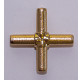 Центральный крест белый/золото/хром (пластик) - фото - 2