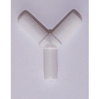 Y-обр. соед. 90град. белый/золото/хром (пластик) - фото - 1