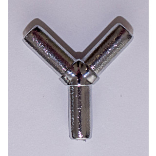 Y-обр. соед. 90град. белый/золото/хром (пластик) - фото - 2