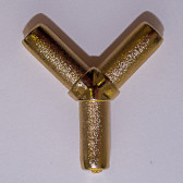 Y-обр. соед. 90град. белый/золото/хром (пластик) - фото - 3