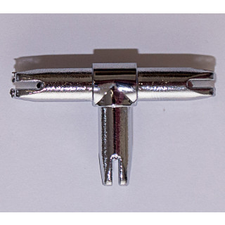 Т-обр. соединение белый/золото/хром (пластик) - фото - 1