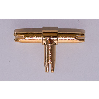 Т-обр. соединение белый/золото/хром (пластик) - фото - 2