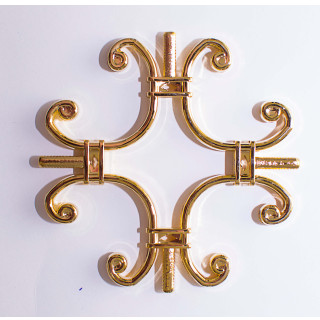 ДЭ "Вензель со свободной серединой, белый/золото/хром - фото - 3