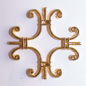 ДЭ "Вензель со свободной серединой, белый/золото/хром - фото - 3