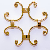 ДЭ "Вензель с перекрещенной серединой" золото/хром - фото - 2