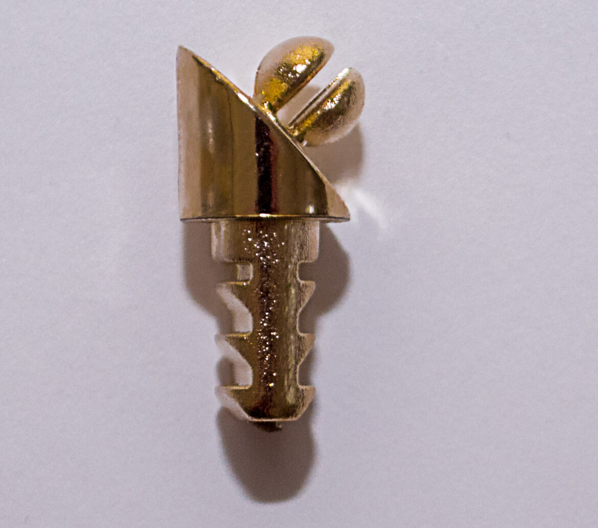 Концевик для соед. под углом 45 град., золото (пластик) - фото - 1