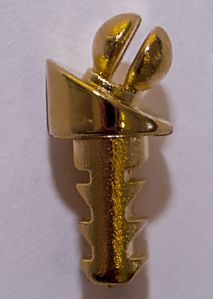 Концевик для соед. под углом 30 гр., золото (пластик) - фото - 1