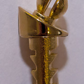 Концевик для соед. под углом 30 гр., золото (пластик) - фото - 1