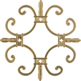 ДЭ "Вензель" 5,5*7,5 мм со свободной серединой, золото/белый, 100мм*100мм - фото - 2