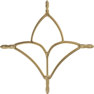 ДЭ "Лилия" 5,5*7,5 мм, золото/белый, 100мм*100мм - фото - 2