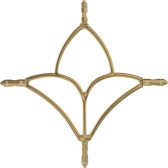 ДЭ "Лилия" 5,5*7,5 мм, золото/белый, 100мм*100мм - фото - 2