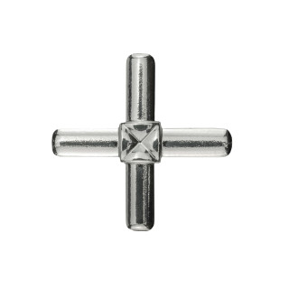 Центральный крест белый/золото/хром (пластик) - фото - 3