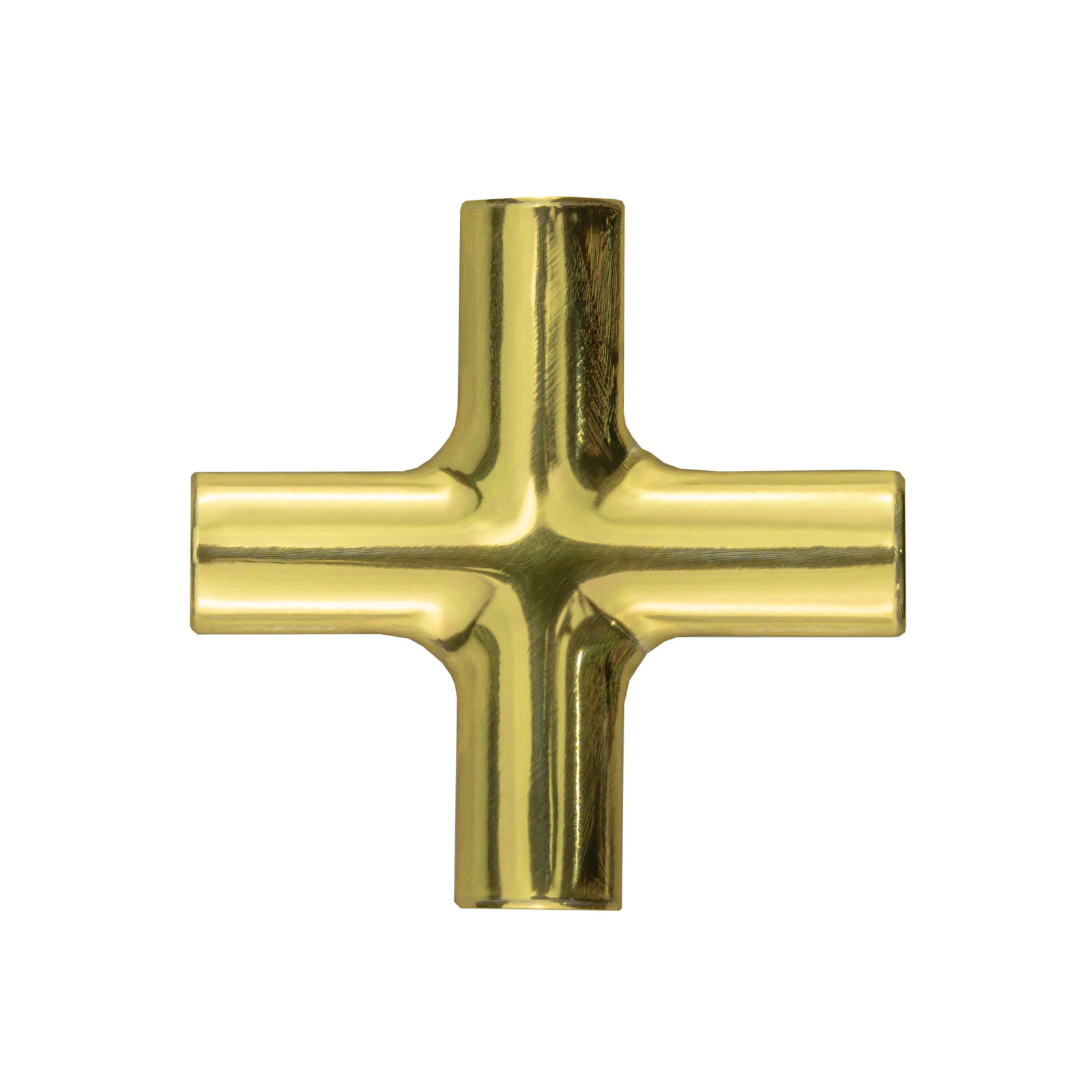 Центральный крест (накладка) белый/золото/хром (алюминий) - фото - 4