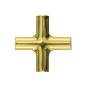 Центральный крест (накладка) белый/золото/хром (алюминий) - фото - 4