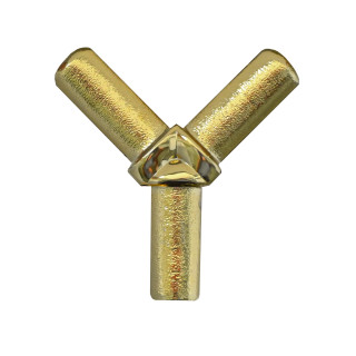 Y-обр соединение 90 град. золото/хром (пластик) - фото - 5