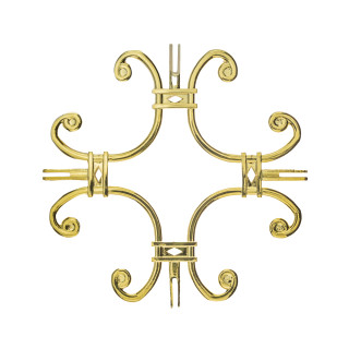 ДЭ"Вензель" (FERRO BATTUTO) белый/золото/хром - фото - 1