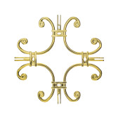 ДЭ"Вензель" (FERRO BATTUTO) белый/золото/хром - фото - 1