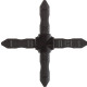 Центральный крест (пластик) 5,5*7,5 золото/белый/серый/бронза/темная бронза/бесцветный - фото - 2