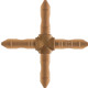 Центральный крест (пластик) 5,5*7,5 золото/белый/серый/бронза/темная бронза/бесцветный - фото - 3