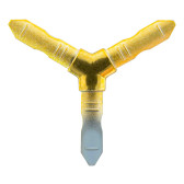 Y-обр соединение 120 град. (пластик) золото/белый/серый/темная бронза - фото - 4