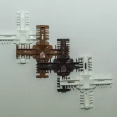 Центр.крест 25 мм золотой дуб/махагон/натуральный дуб/рустикальный дуб/тёмный дуб - фото - 1