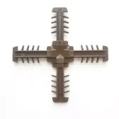 Центральный крест 18 мм коричневый Италия - фото - 1