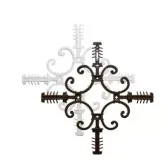 ДЭ "Вензель" белый, коричневый - фото - 1