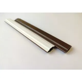 Профиль 18 мм двухцветный белокоричневый, (RAL 9016/RAL 8014) - фото - 1