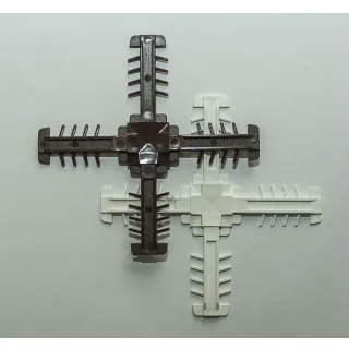 Центральный крест 18мм двухцветный (белокоричневый) Италия - фото - 1