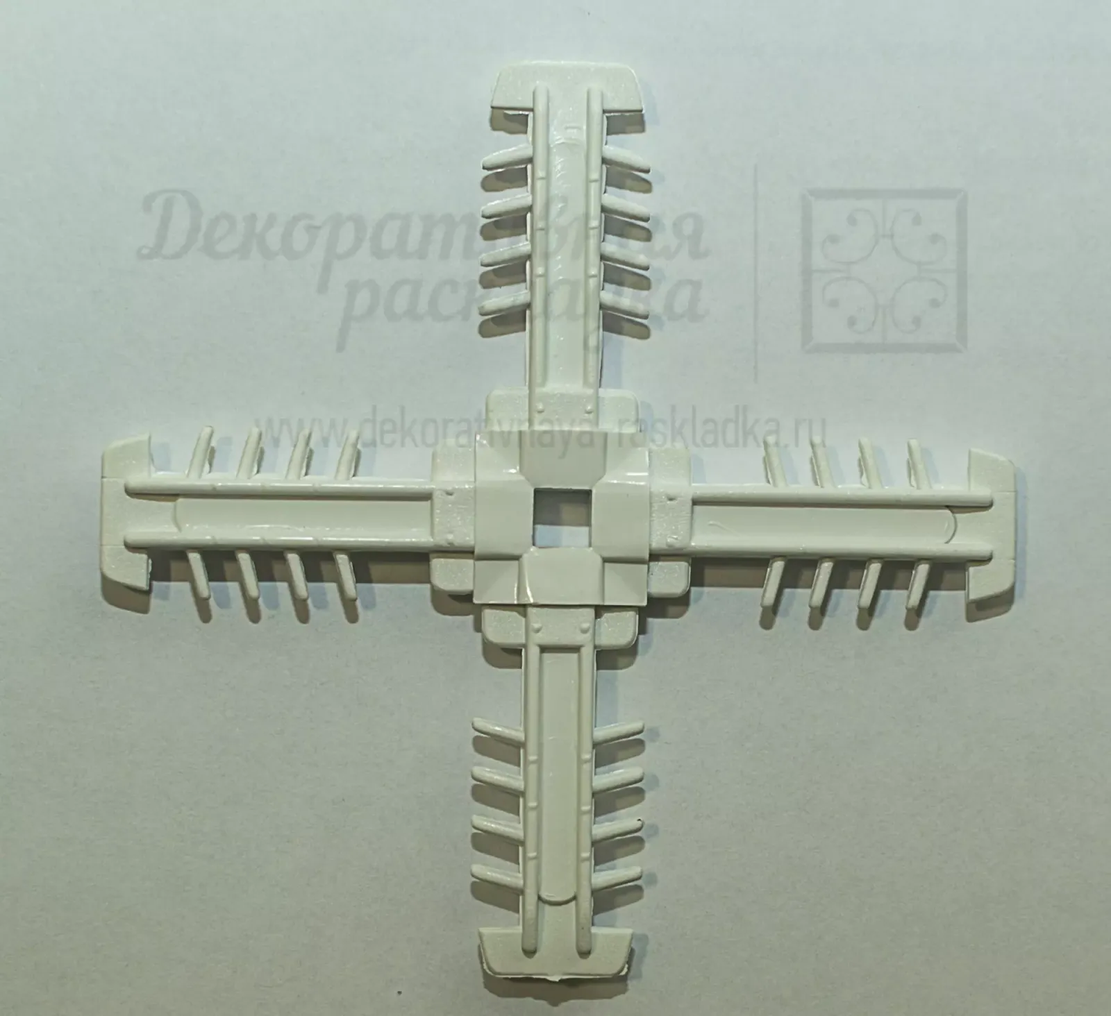 Центральный крест антивибрационный белый, коричневый - фото - 1