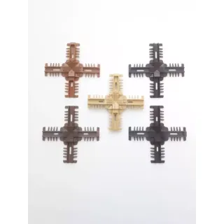 Центральный крест 18 мм  золотой дуб/махагон/натуральный дуб/рустикальный дуб/тёмный дуб - фото - 1