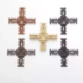 Центральный крест 18 мм  золотой дуб/махагон/натуральный дуб/рустикальный дуб/тёмный дуб - фото - 1