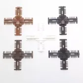 Центральный крест 18 мм двухцветный  белый+золотой дуб/белый+махагон/белый+рустикальный дуб/белый+темный дуб - фото - 1