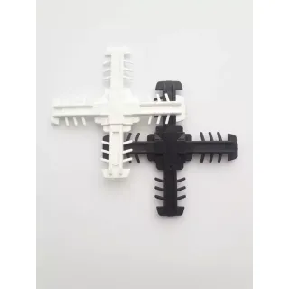 Центр. крест 18мм (белый + RAL 9005 глубокий чёрный) - фото - 1