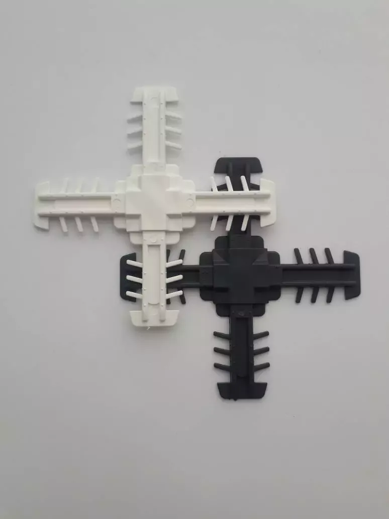 Центр. крест 18мм (белый + RAL 7024 графитовый серый) - фото - 1