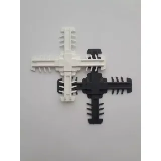 Центр. крест 18мм (белый + RAL 7024 графитовый серый) - фото - 1