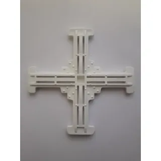 Центр. крест 18мм , половинка (белый RAL 9016) - фото - 1